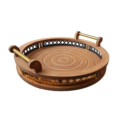 سینی چوبی مدل گرد