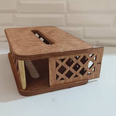 جعبه دستمال کاغذی چوبی مشبک